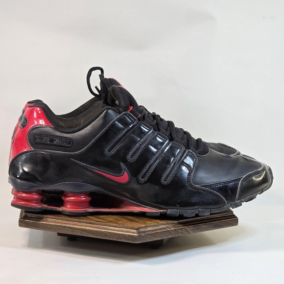 Nike Shox NZ Shoes Mens Size 13 Black Red Running Athletic Sneakers 378341-047 - Picture 1 of 11